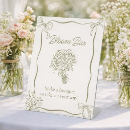Expositor En L Bouquet Bloom Bar Bridal Shower Sign