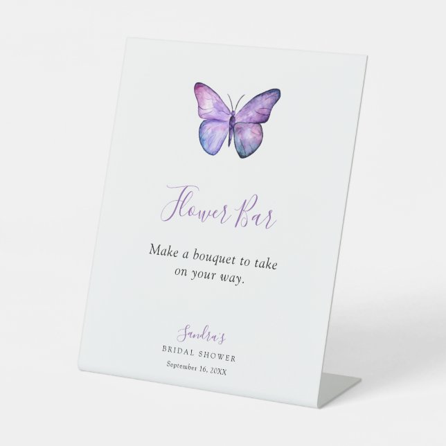 Expositor En L Bouquet Butfly Bridal Shower Flower Bar (Anverso)