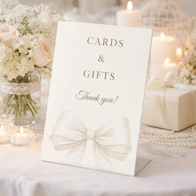 Expositor En L Bow ivory cards gifts sign (Subido por el creador)