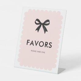 Expositor En L Bow Pink Bridal Shower Favor