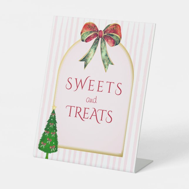 Expositor En L Bow Tis The Season Bridal Shower Sweets & Treats (Anverso)