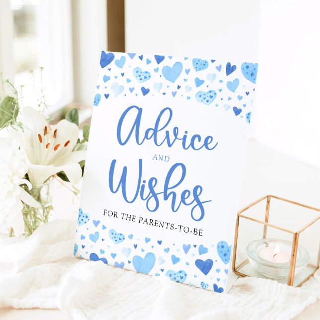 Expositor En L Boy Blue Valentine Baby Shower Consejos y deseos (Subido por el creador)