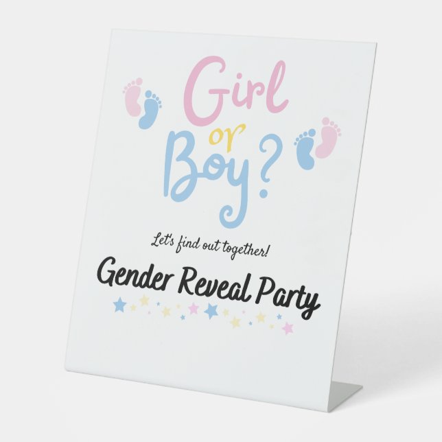 Expositor En L Boy or Girl? Gender Reveal  (Anverso)