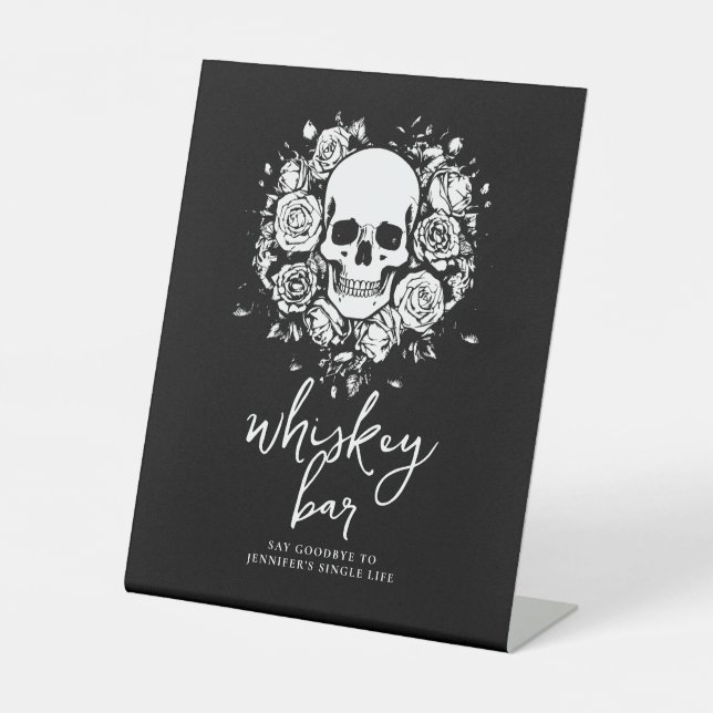 Expositor En L Bride or Die Bachelorette Party Floral Skull (Anverso)