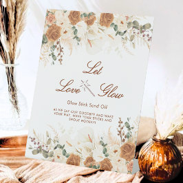 Expositor En L Bright Ivory Calla Lilies “Let Love Glow” Sign