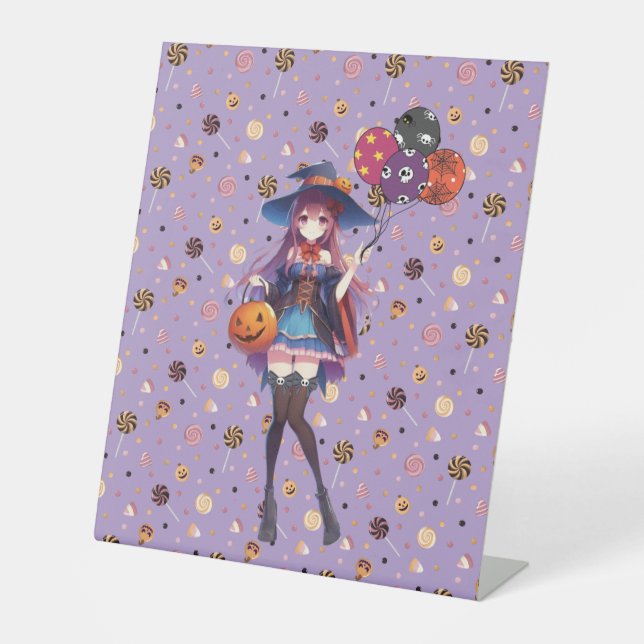 Expositor En L Bruja de Halloween de Anime Bonito (Anverso)