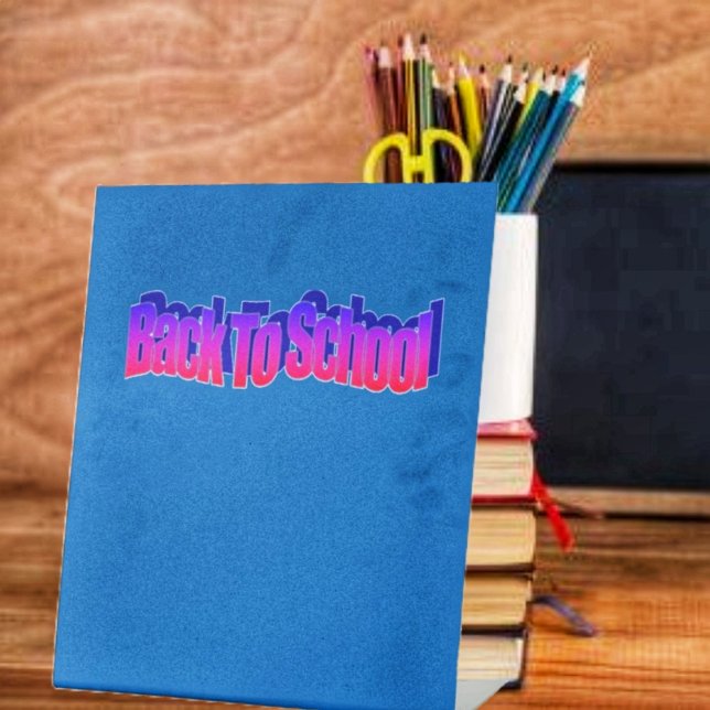 Expositor En L BTS-Rojo-Azul (This BTS Red-Blue Pedestal Sign is just right for your business, or for hosting school events!)