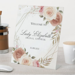 Expositor En L Budget Purple Florals Bridgerton Bridal Shower