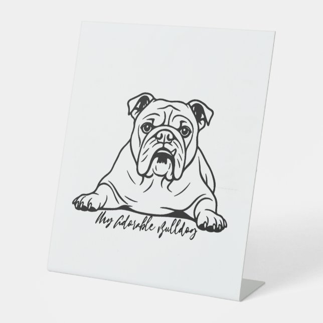 Expositor En L Bulldog Adorable (Anverso)