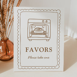 Expositor En L Bun in the Oven Favors Sign