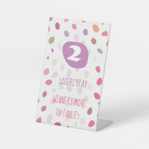 Expositor En L Bunco Cute Dots Abstract Game Table Two Card