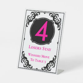 Expositor En L Bunco Elegant Mesa Cabeza Rosa Número Cuatro