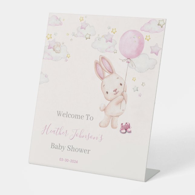Expositor En L Bunny Baby Shower Chica (Anverso)