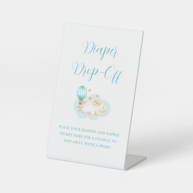 Expositor En L Bunny Dreams, ducha de bebé azul (Anverso)