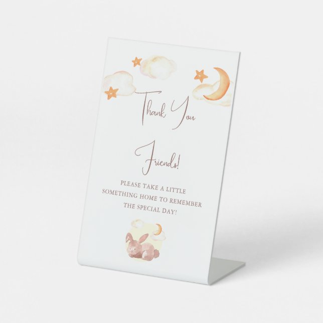 Expositor En L Bunny Dreams Neutral Baby Shower (Anverso)