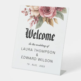Expositor En L Burgundy Bliss: Elegante patrón de vid floral en v
