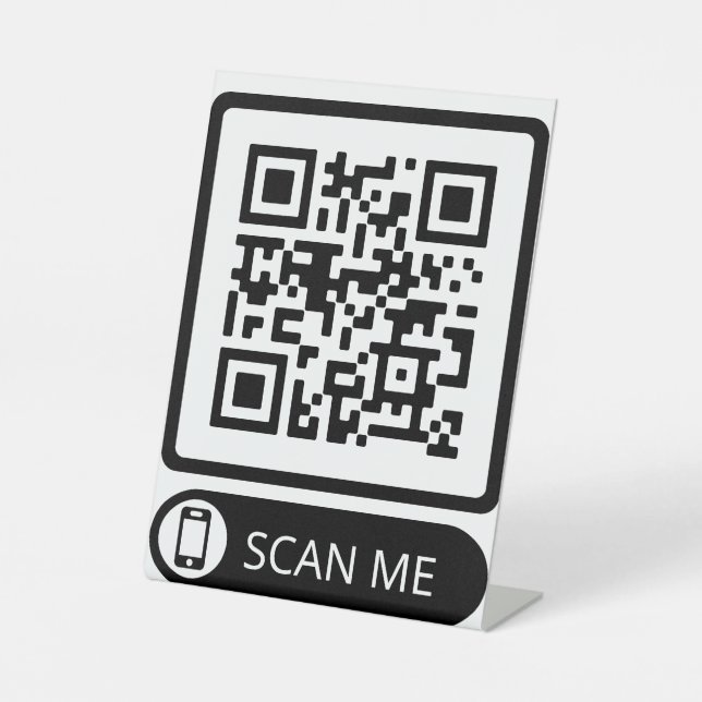 Expositor En L Buscar código QR de marketing (Anverso)