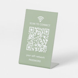 Expositor En L Buscar para conectar código qr de red WiFi de invi