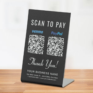Expositor En L Buscar para pagar códigos QR de Venmo Paypal en ne