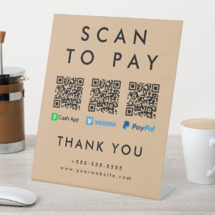 Expositor En L Buscar para pagar el código QR de la aplicación de