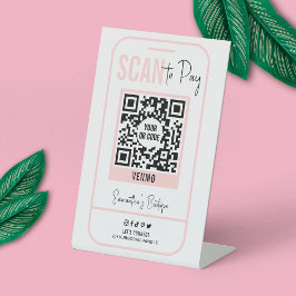 Expositor En L Buscar para pagar el código QR del logotipo modern