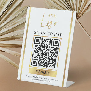 Expositor En L Buscar para pagar el código QR sin contacto del lo