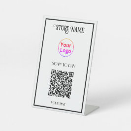 Expositor En L Buscar para pagar el negocio de código QR