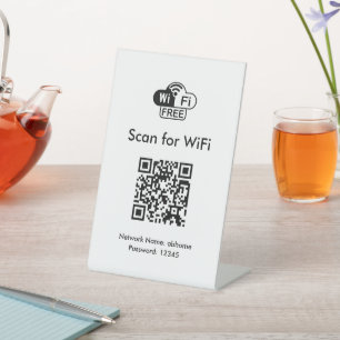 Expositor En L Buscar Personalizado WiFi código QR Professional