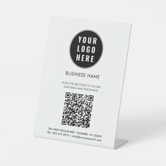 Expositor En L Business Logo and QR Code Custom (Anverso)