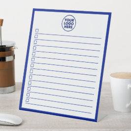 Expositor En L Business Logo Blue To Do List Dry Erase Board