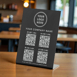 Expositor En L Business Logo Create Your 4 QR Codes Black