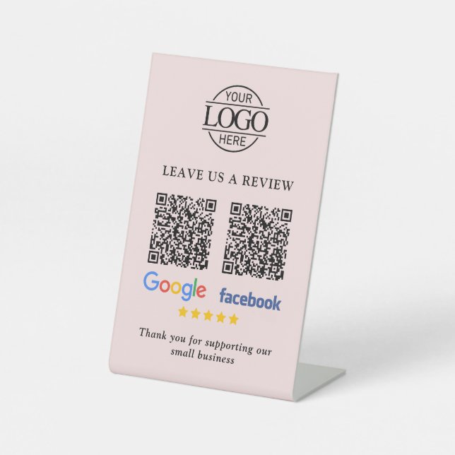 Expositor En L Business Logo Google & Facebook Reviews QR Code (Anverso)