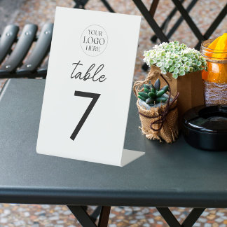 Expositor En L Business Logo Modern Minimalist Table Number