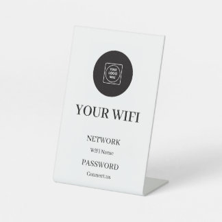 Expositor En L Business WiFi Code Logo Display Pedestal Sign