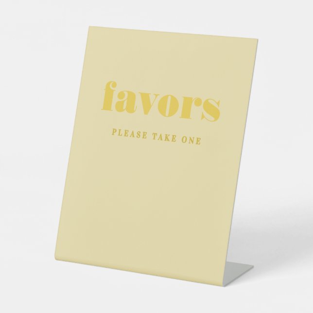 Expositor En L Butter Yellow Simple Wedding Favors (Anverso)
