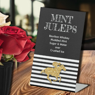 Expositor En L Caballo de raza dorada Mint Julep
