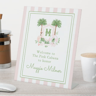 Expositor En L Cabana Stripes Palm Beach Monogram Crest