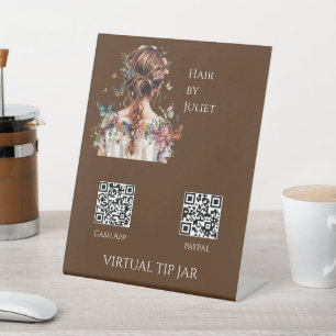 Expositor En L Cabello de mariposa Código QR sugerencia virtual J
