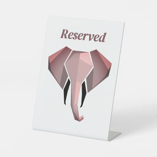 Expositor En L Cabeza de elefante geométrica reservada (Anverso)