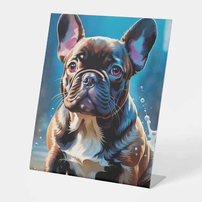 Expositor En L Cachorro de Bulldog francés (Anverso)