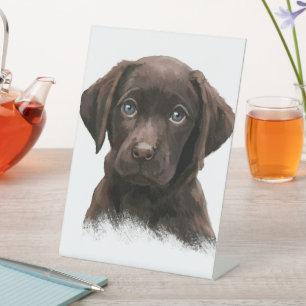 Expositor En L Cachorro de chocolate Labrador