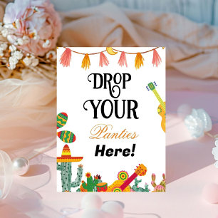 Expositor En L Cactus Panties Drop Bachelorette Party Game Rótulo