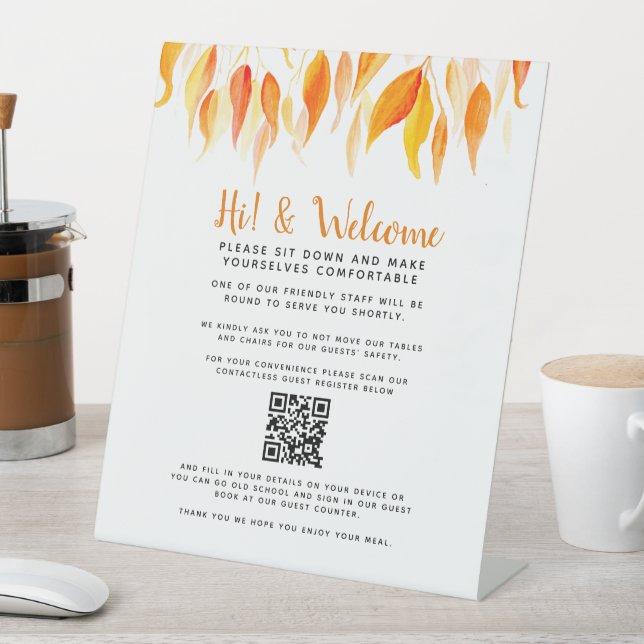 Expositor En L Cae el código QR sin contacto de los clientes con  (In Situ)