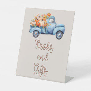 Expositor En L Caer Libros Y Regalos De Camión De Calabaza Azul D