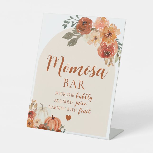 Expositor En L Caer Un Poco De Calabaza Baby Shower Momosa Bar Ró (Anverso)