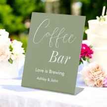 Café Bar Sage Green Wedding Ducha