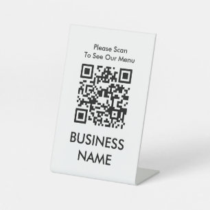 Expositor En L Café de código QR Moderno Menú de gran impresión B