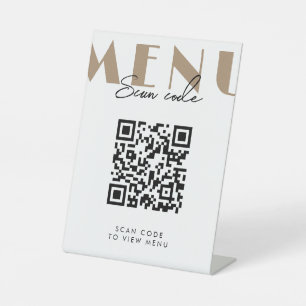 Expositor En L Cafe Modern Scan Menu QR Code
