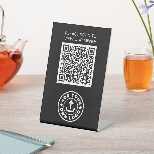 Expositor En L Cafetería moderna Menú sin contacto Logo de código (In Situ)