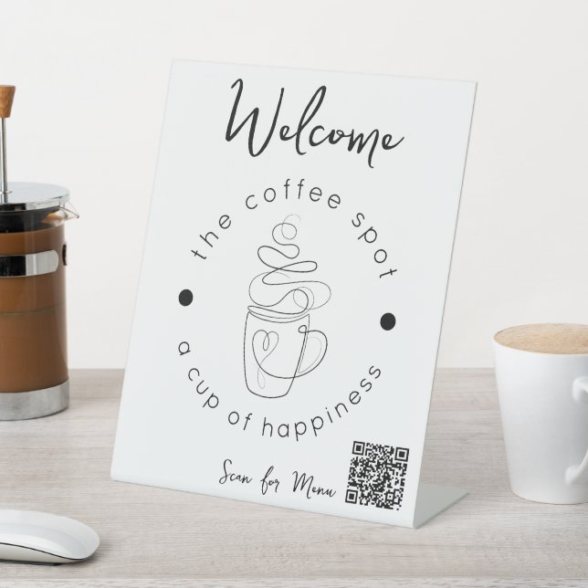 Expositor En L Cafetería personalizado Añadir su logotipo Minimal (In Situ)